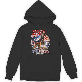 250 Years Of Freedom Belgian Malinois Dog 1776-2026 4Th Of Hoodie - Thegiftio UK