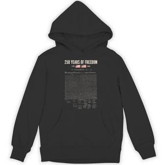 250 Years Of Freedom Declaration Of Independence 1776 Retro Hoodie - Thegiftio UK