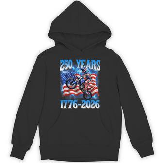250Th Anniversary Usa Patriotic 250 Years 4Th July Dirt Bike Hoodie - Monsterry