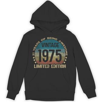51 Year Old Vintage 1975 Limited Edition 51St Birthday Hoodie - Thegiftio UK