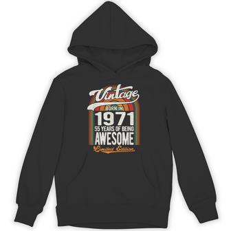 55 Years Of Awesome Born 1971 限定版 55歳の誕生日 パーカー - Kawaiitshirt