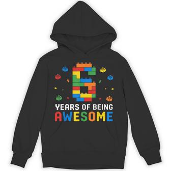 6 Year Old Master Builder Building Blocks 6Th Birthday Boy Hoodie | Seseable UK
