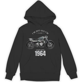 60 歳の誕生日男性オートバイ バイクに乗る人 1964 パーカー - Kawaiitshirt