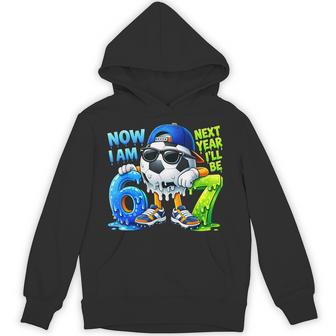6Th Birthday Boy Soccer Ice Cream Drip 67 Meme 6 Year Old Hoodie - Thegiftio UK