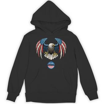 Abstract Unitedtates Of America Wild Eagle With Usa Flag パーカー - Kawaiitshirt