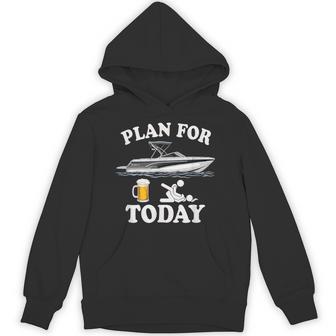 Adult Joke Pontoon Boat Plan For Today Beer Drinking Hoodie - Monsterry
