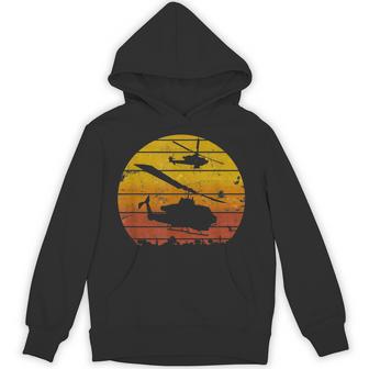 Ah-1Ziper Attack ヘリコプター イラク砂漠 サンライズ ビンテージ パーカー - Kawaiitshirt