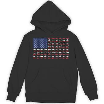 Airplane Us Flag Airline Pilot Aviation Aircraft Lover Hoodie - Thegiftio UK