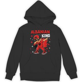 Albanian Dab Kid Cartoon Eagle Flag Pride For Boys Kids Hoodie - Monsterry