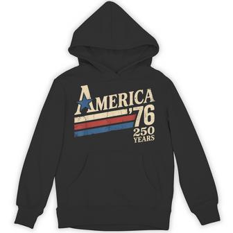 America 76 Retro 250 Years 1776 2026 250Th Anniversary Usa Hoodie - Thegiftio UK