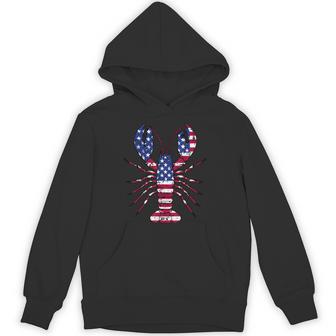 American Flag Lobster Patriotic Crawfish Season 4Th Of July Hoodie - Thegiftio