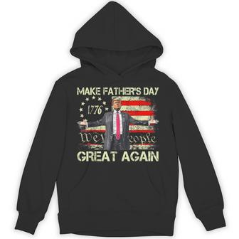 American Flag Trump Make Father's Day Great Again Vintage Hoodie - Thegiftio UK