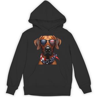 American Rhodesian Ridgeback Dog 4Th Of July Owner Patriot Hoodie - Thegiftio UK