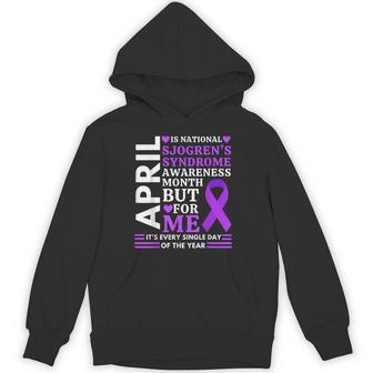 April Wear Purple Ribbon Sjögren's Syndrome Awareness Hoodie - Thegiftio UK