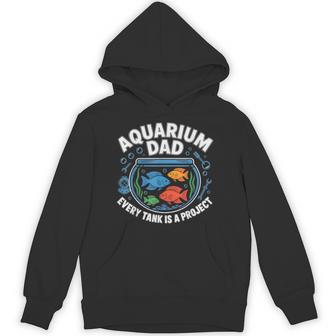 Aquarium Dad Aquarist Fishkeeping Daddy Fathers Day Hoodie - Thegiftio UK