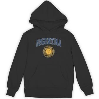 Argentina Vintage Sun Of May Collegiate Distressed Hoodie - Thegiftio UK