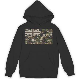 Aussie Dad Australian Camo Flag Camouflage Australia Day Hoodie - Thegiftio UK
