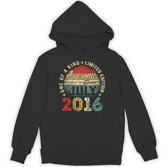 Awesome Since July 2016 10 Years Old 10Th Birthday Boy Kids Hoodie | Seseable UK