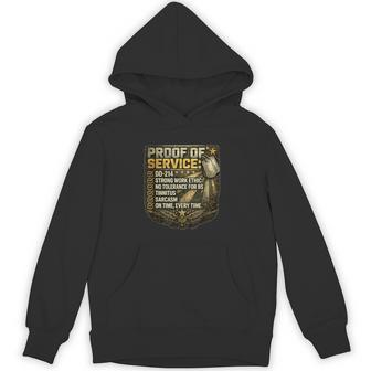 Awesome Military Veteran Humor Proof Of Service Dd-214 Joke Hoodie | Seseable UK