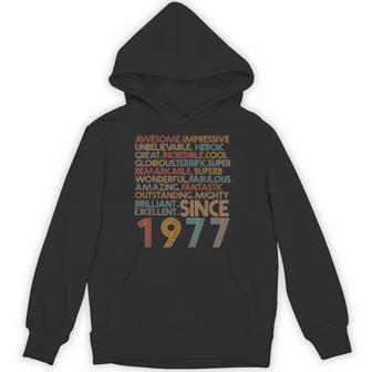 Awesomeince 1977 47Th Birthday Born In 1977 47 Years Old パーカー - Kawaiitshirt