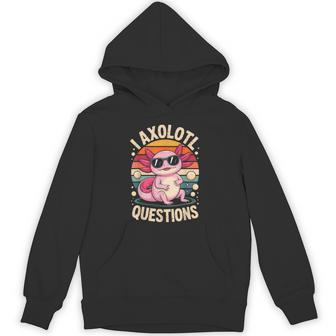 I Axolotl Questions Adults Youth Kids Retro Vintage Hoodie | Seseable UK