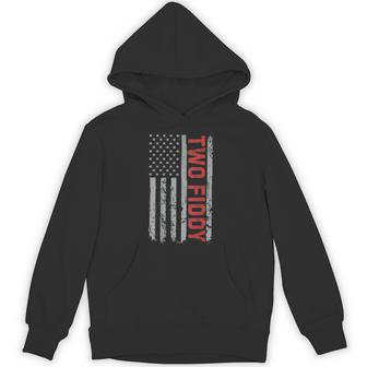 On Back Two Fiddy 250Th Anniversary 4Th Of July Patriotic Hoodie - Thegiftio UK