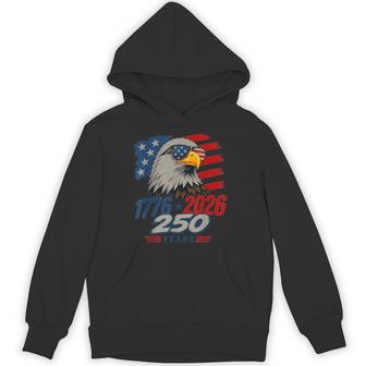 Bald Eagle Usa Flag Sunglasses 1776-2026 250 4Th Of July Hoodie - Thegiftio UK