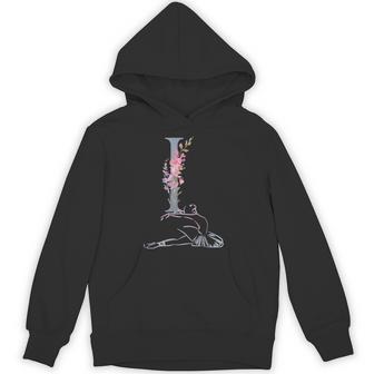 Balla Ballerina イニシャル 名前 I、ダンス、モノグラム、バレエ パーカー - Kawaiitshirt