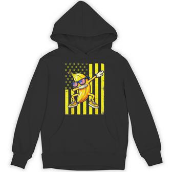 Graphic Banana Retro American Flag Dabbing Banana Lover Hoodie - Thegiftio UK