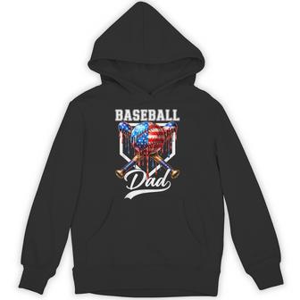 Baseball Dad Drip Father's Day Daddy Usa Flag Patriotic Men Hoodie - Thegiftio UK