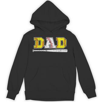Baseball Dad Softball Father's Day Daddy Sport Lovers Hoodie - Thegiftio UK
