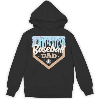 Baseball Drip Dad Ice Cream Home Plate Baseball Fathers Day Hoodie - Thegiftio UK