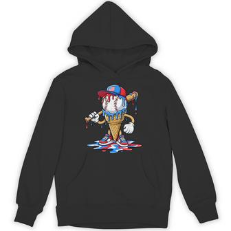 Baseball Lifestyle Drip Ice Cream 4Th Of July Usa Youth Boys Hoodie - Thegiftio UK