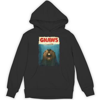 Beaver Gnaws Movie Parody Poster Beaver Lover Hoodie - Thegiftio UK