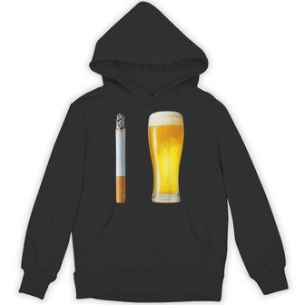 Beer & Cigarette Lover Day Drinking Dad Smoking Beer Lover Hoodie - Thegiftio UK