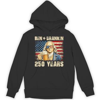 Ben Drankin Benjamin Franklin Drinking Beer 250 Usa Years Hoodie - Thegiftio UK