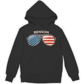 Benson La Vintage Us Flag Sunglasses Hoodie - Thegiftio UK