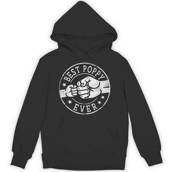 Best Poppy Ever Fist Bump Circle Emblem Poppy Hoodie - Thegiftio UK