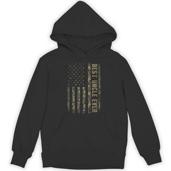 Best Uncle Ever Camouflage American Flag Father's Day Hoodie - Thegiftio