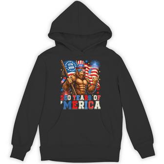 Bigfoot Merica Rock 250 Years American 1776 2026 4Th Of July Hoodie - Thegiftio UK
