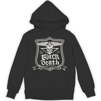 Black Death Malt Liquor Beer Drinking Rock Hoodie - Thegiftio UK
