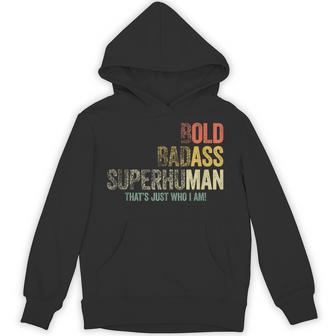 Bold Badass Superhuman Old Man Fathers Day Hoodie - Thegiftio UK