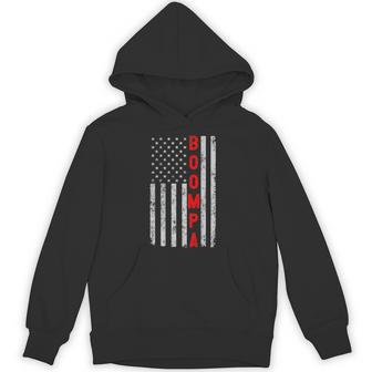 Boompa Fathers Day Vintage Patriotic Grandpa American Flag Hoodie - Thegiftio UK