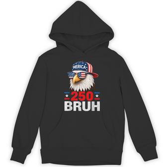 Bruh 250 Anniversary Usa Boys Kids 250 Years 4Th Of July Hoodie - Thegiftio UK