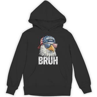 Bruh Merica Bald Eagle 4Th Of July Usa American Freedom Cool Hoodie - Thegiftio