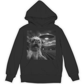 Brussels Griffon Ufo Encounters Selfie Hoodie - Thegiftio UK