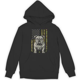 Bulldog Us Flag 4Th Of July Hoodie - Thegiftio UK