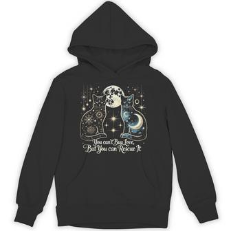 Cat Rescue Sayings For Feral Kitten Animal Rescuer Hoodie - Thegiftio UK