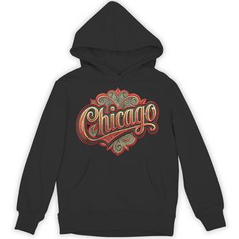 Chicago City Vintage Souvenir Graphic Illinois Hoodie - Thegiftio