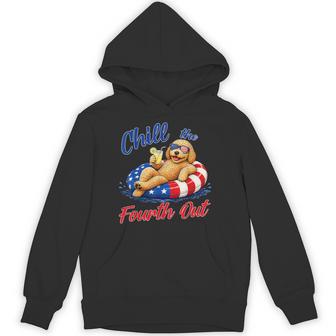 Chill The Fourth Out Goldendoodle 4Th Of July Hoodie - Thegiftio UK